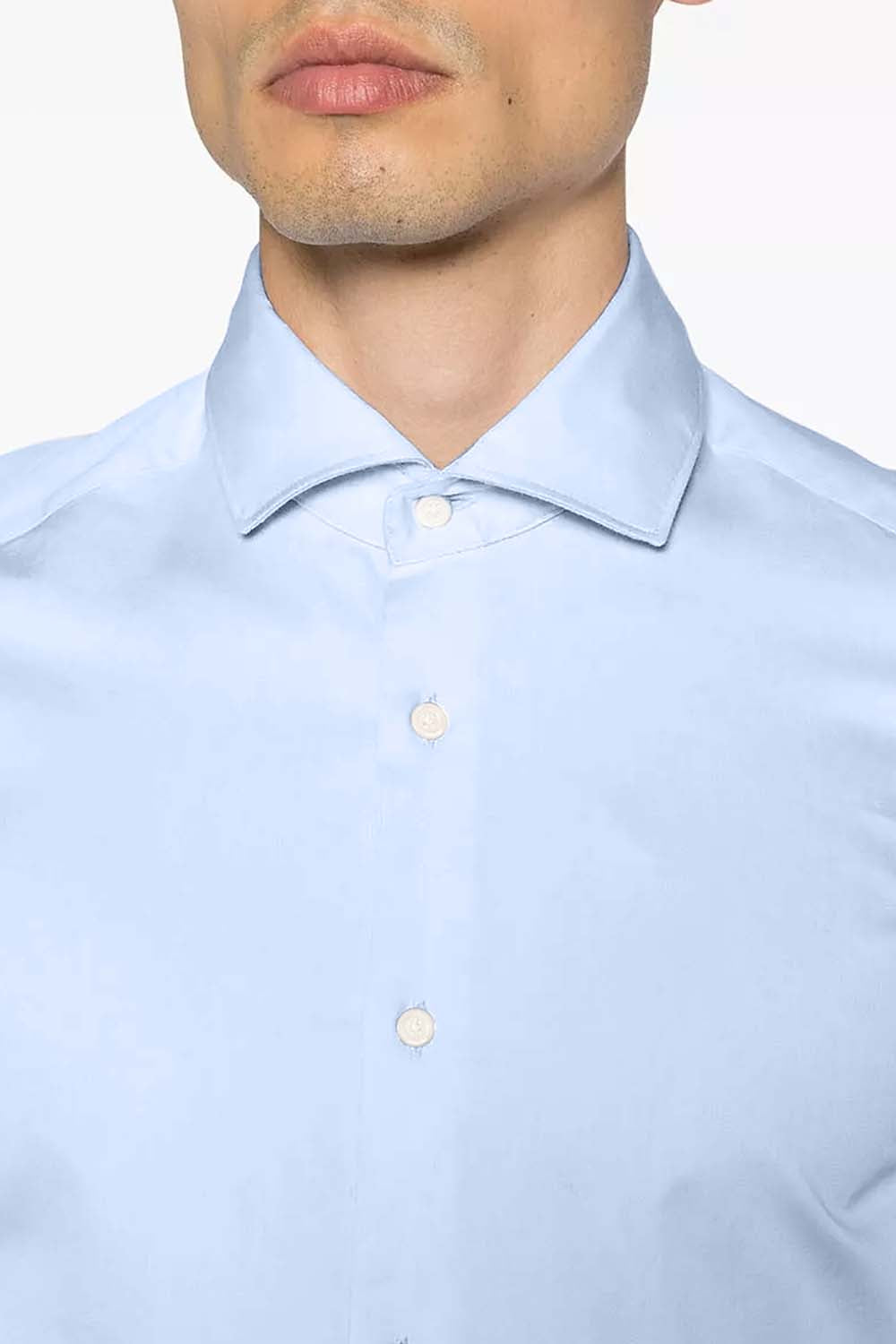 Men's Boglioli Light Blue Pure Cotton Long Sleeve