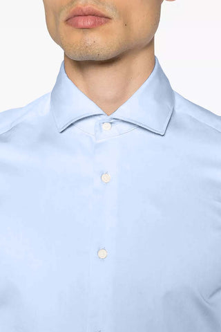 Men's Boglioli Light Blue Pure Cotton Long Sleeve