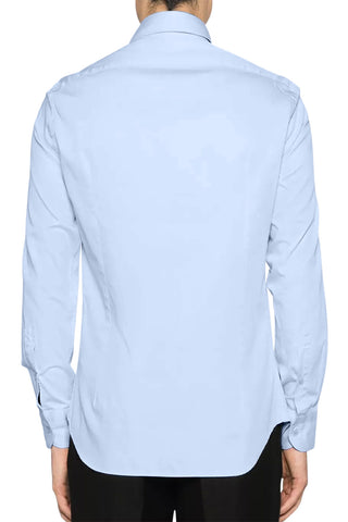 Men's Boglioli Light Blue Pure Cotton Long Sleeve