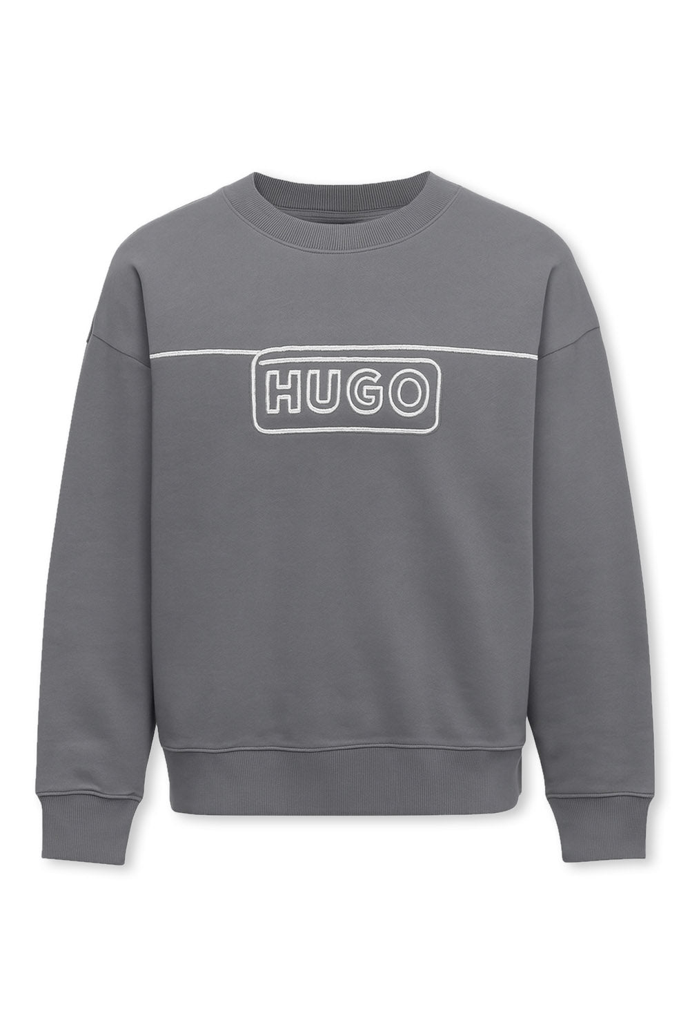 Men's Grey Hugo Boss Nalves Crew Sweater
