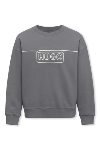 Men's Grey Hugo Boss Nalves Crew Sweater