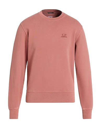 Men's C.P. Company Resist Dyed Fleece Crew Neck Salmon Pink Sweatshirt