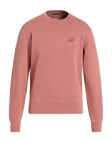 Men's C.P. Company Resist Dyed Fleece Crew Neck Salmon Pink Sweatshirt