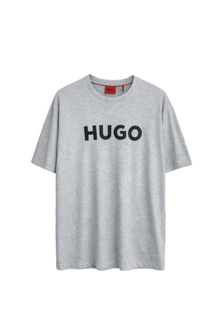 Men's Grey Hugo Boss Logo T-Shirt