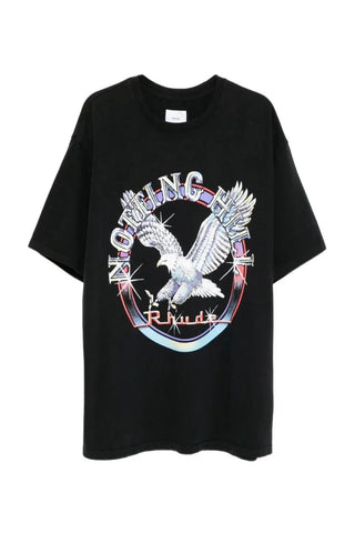 Men's Black Rhude Notting Hill Eagle T-Shirt
