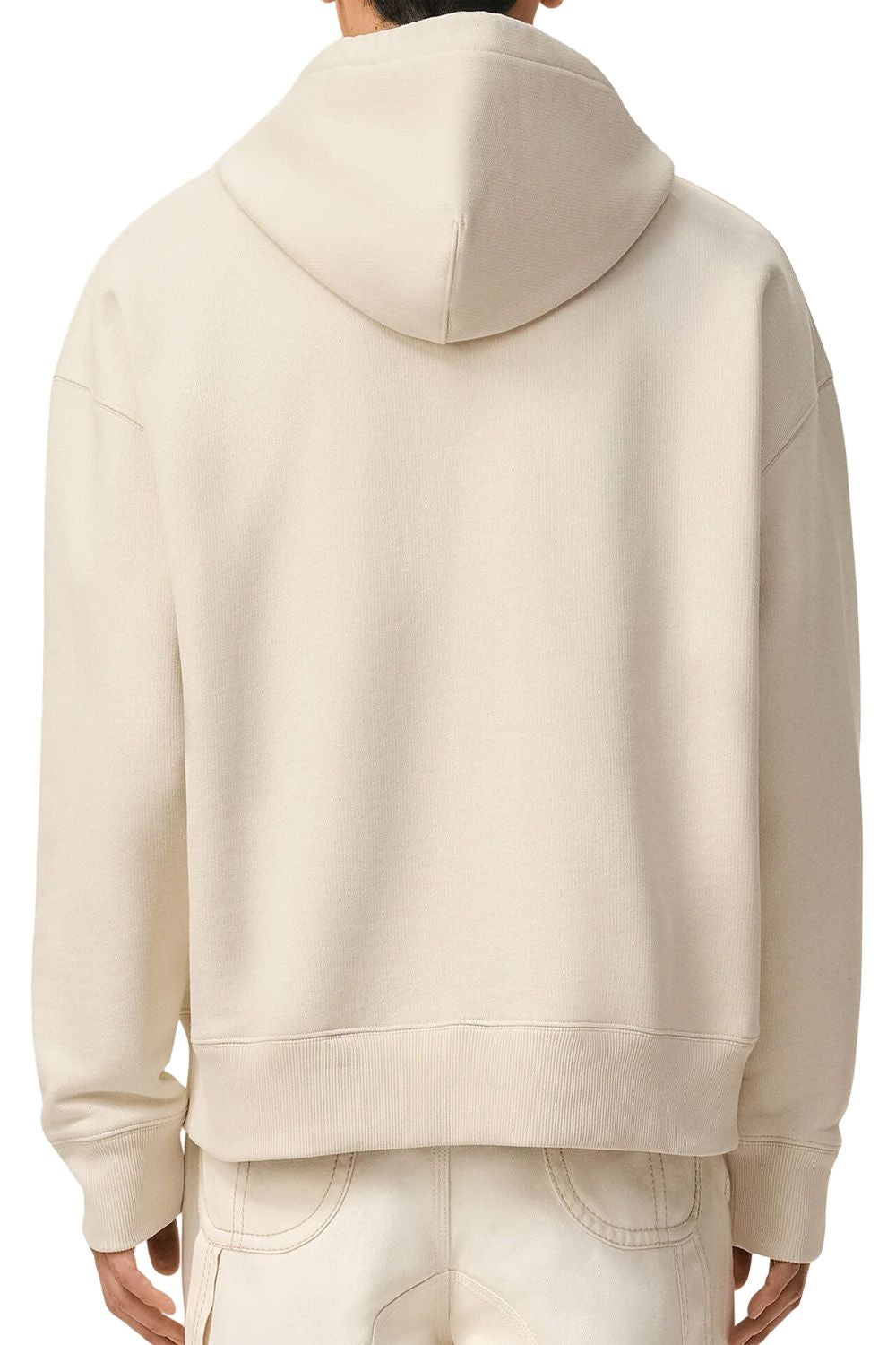 Men's Ami White Moonlight Cotton 'AMI DE COEUR' Heavy Loopback Hoodie