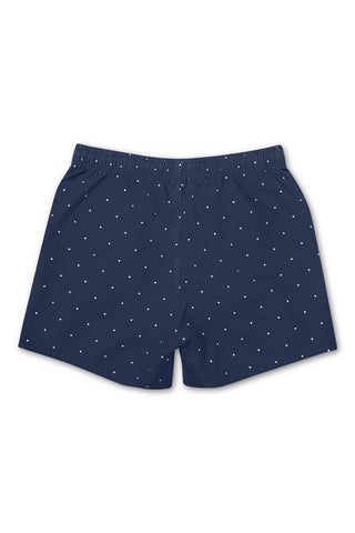 Men's Lacoste Navy Blue Polkadot Quick Dry Swim Shorts