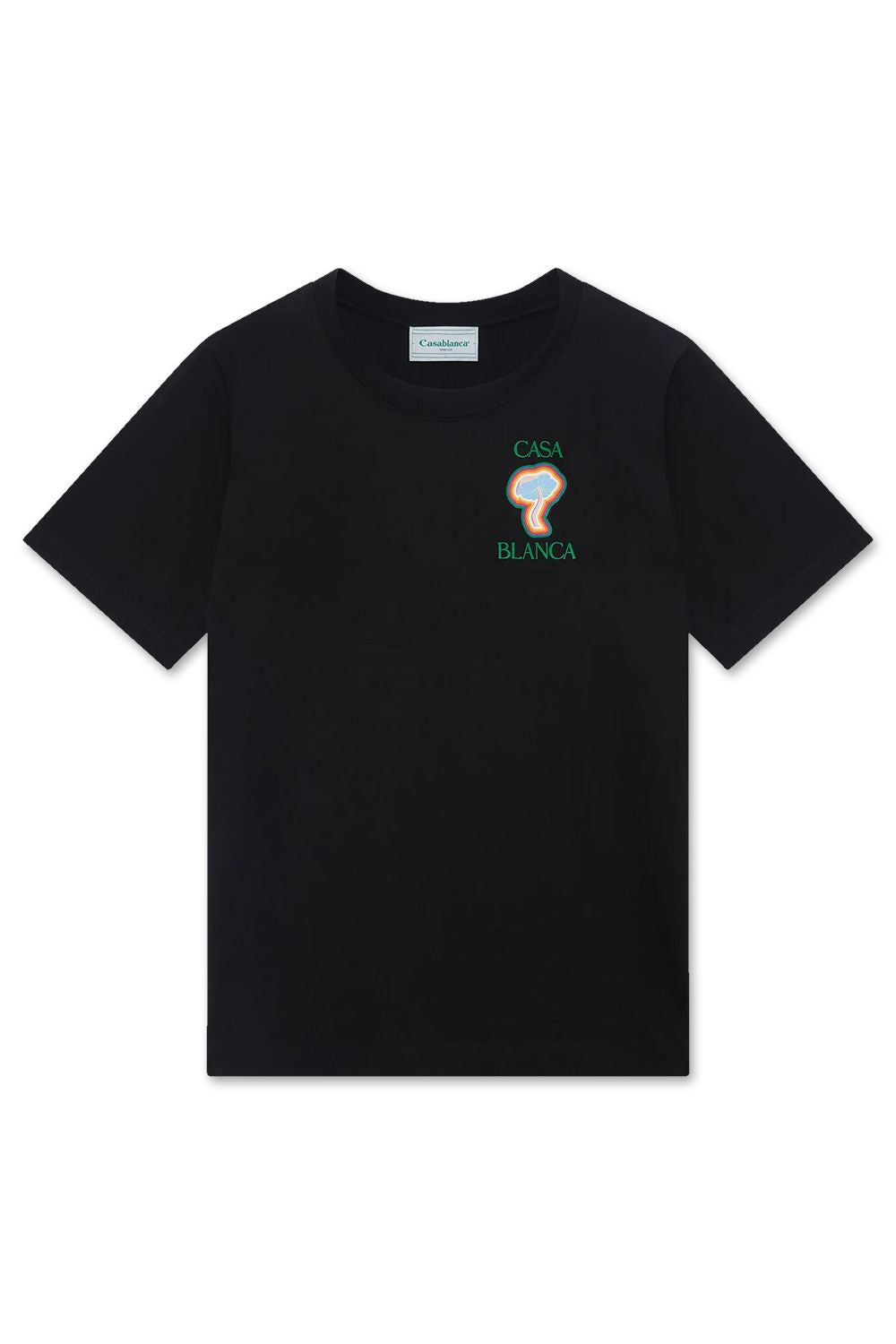Men's Black Casablanca Rainbow Mushroom Printed T-Shirt