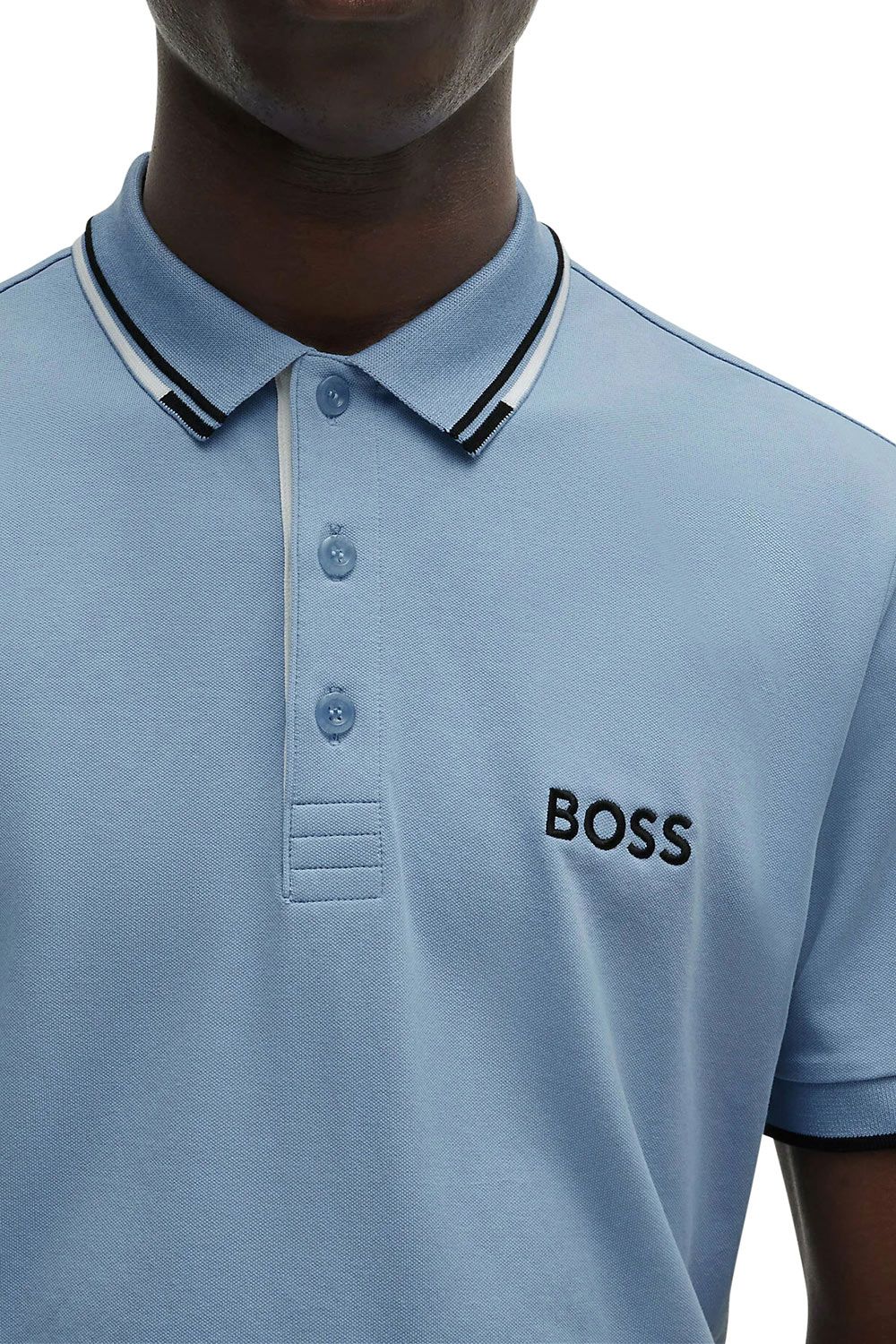 Men's Open Blue Boss Paddy Pro Piqué Polo Shirt