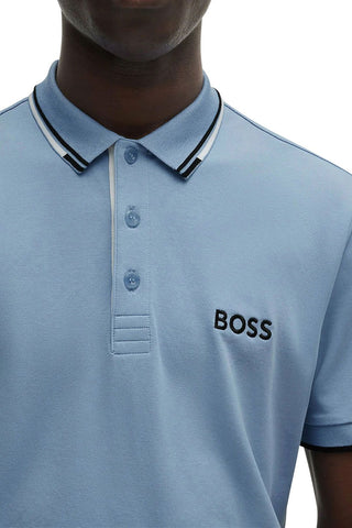 Men's Open Blue Boss Paddy Pro Piqué Polo Shirt