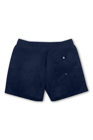 Men's Lacoste Navy Ribbon Print Swim Shorts