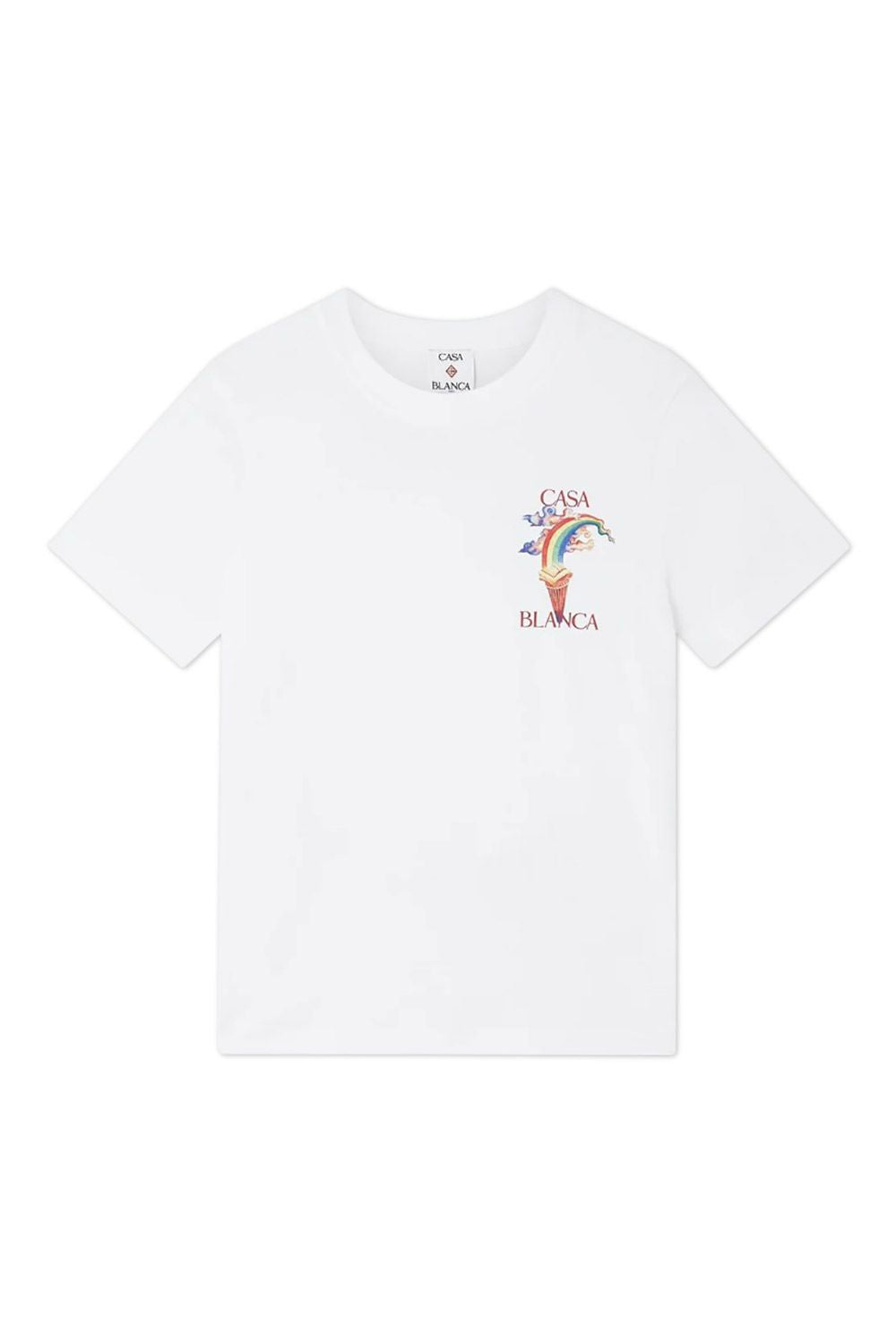 Men's White Casablanca Nature Teacher Printed T-Shirt