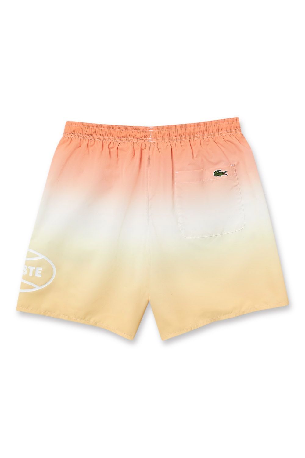 Men's Lacoste Orange/Yellow L!VE Gradated Print Quick Dry Swim Shorts
