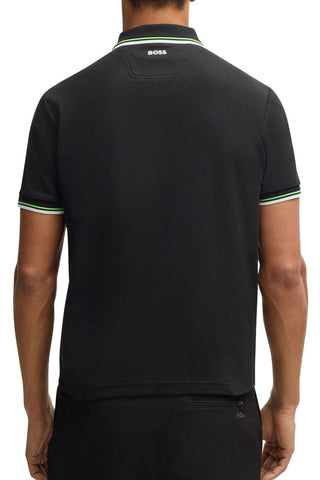 Men's Black Boss Paddy Pro Piqué Polo Shirt