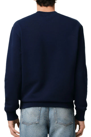 Men's Bleu Nuit Ami Paris 'Ami De Coeur' Red Logo Sweatshirt