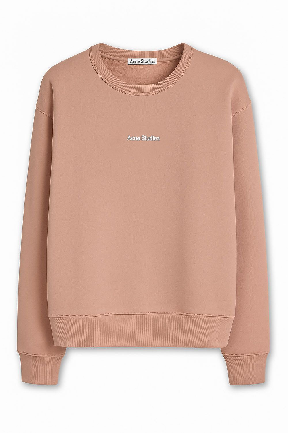 Men's Acne Studio Pink Franklin Stamp Oversized Logo Print Sweatshirt