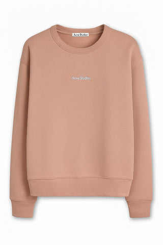 Men's Acne Studio Pink Franklin Stamp Oversized Logo Print Sweatshirt