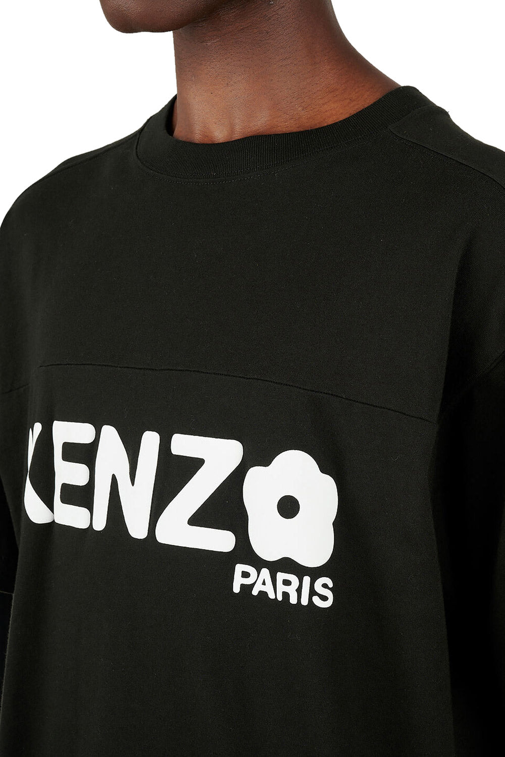 Men's Black Kenzo Boke 2.0 Flower Logo Oversized T-Shirt