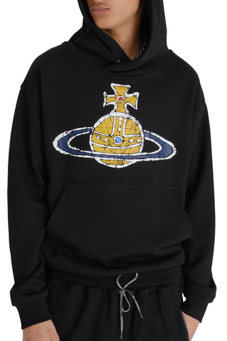 Men's Black Vivienne Westwood Time Machine Hoodie  Pullover Hood