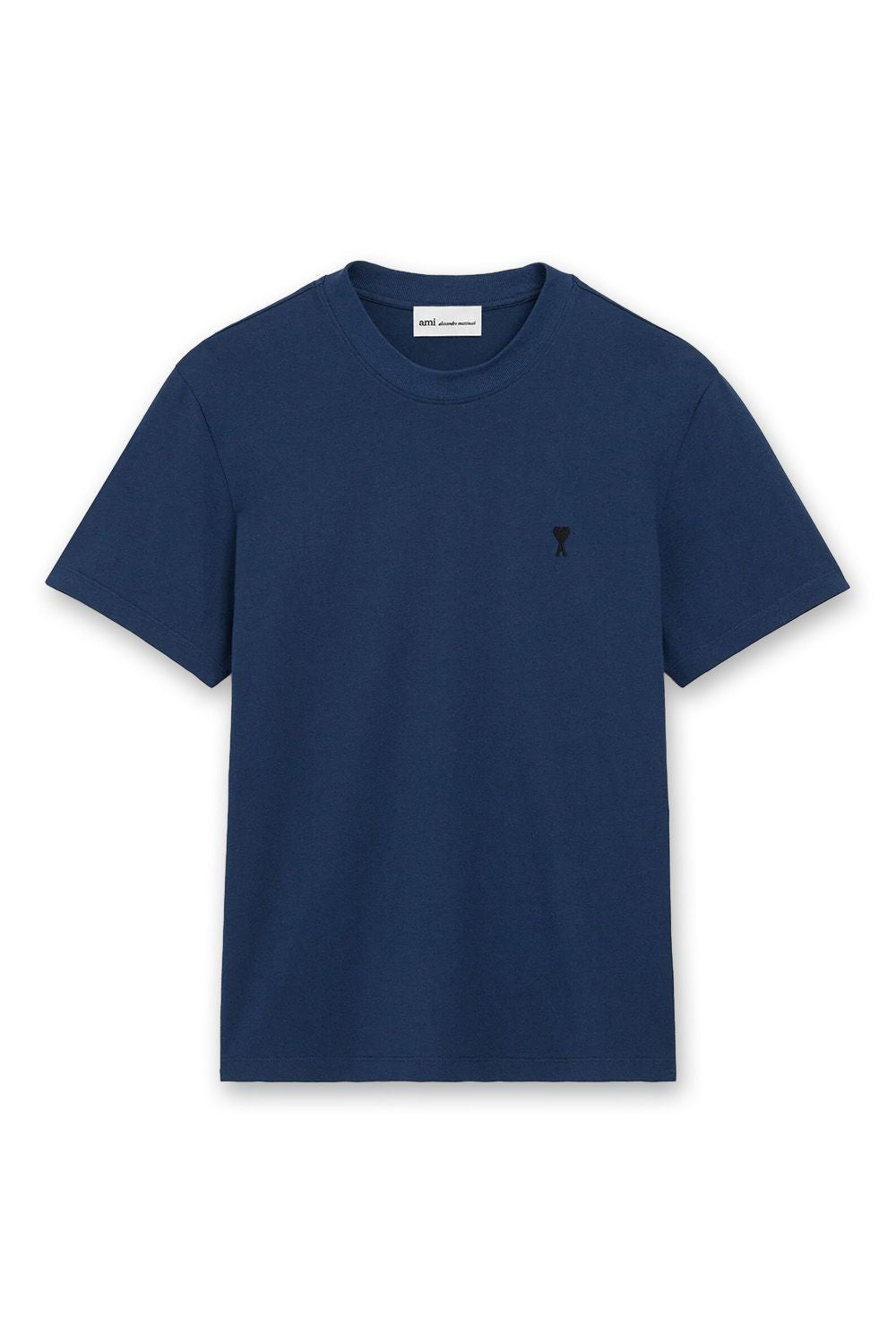 Mens AMI INK Blue 'Ami De Coeur' Light Cotton T-Shirt