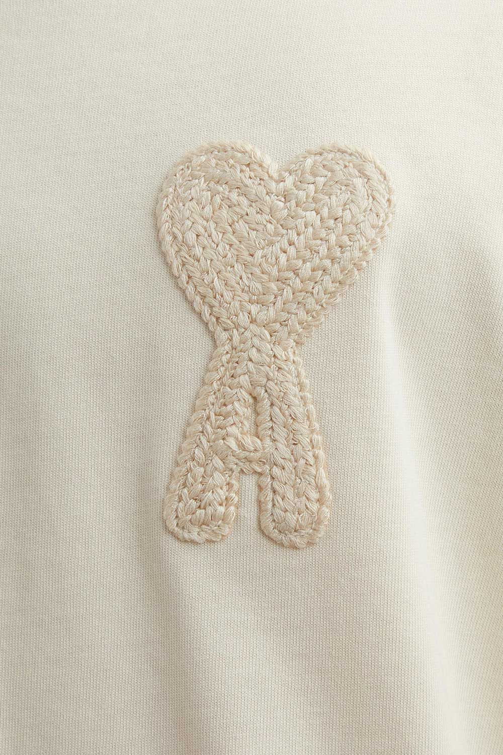 Men's Beige Ami Paris 'Ami de Coeur' Patch T-Shirt
