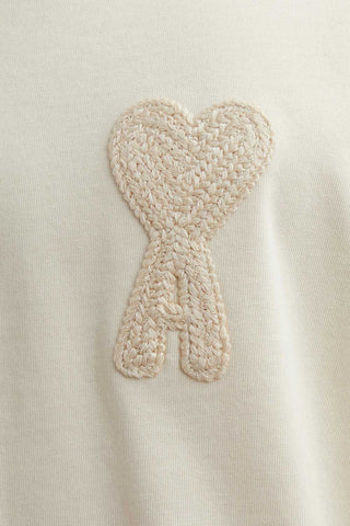 Men's Beige Ami Paris 'Ami de Coeur' Patch T-Shirt