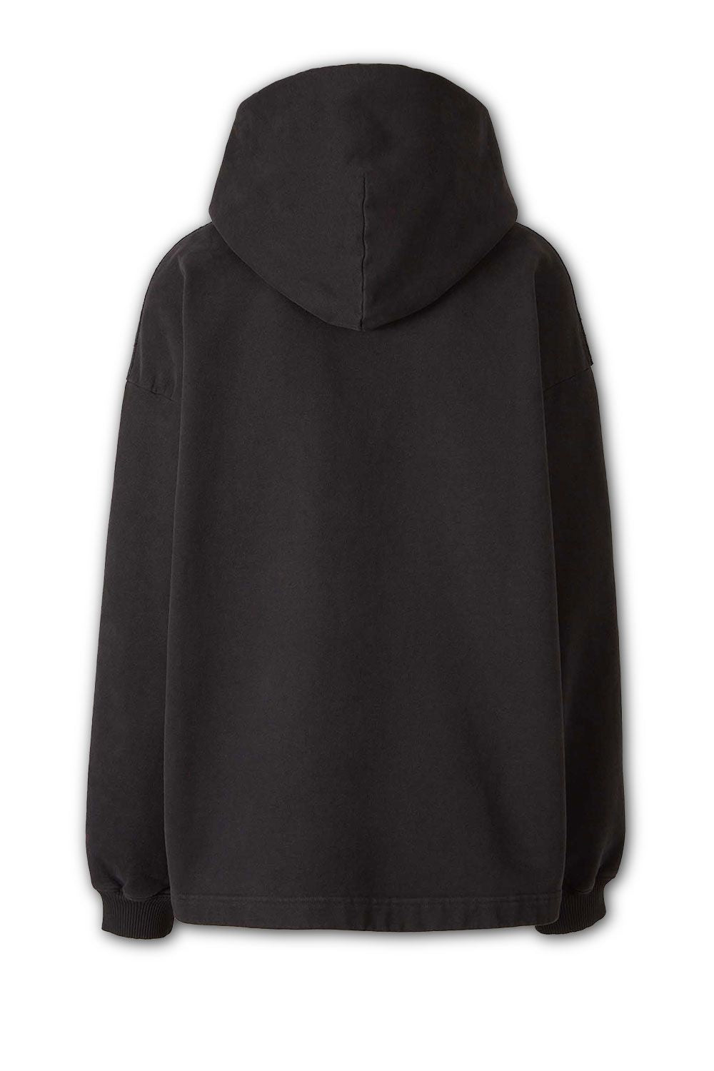 Men's Black Acne Studio Franklin Stamp Oversized Logo Print Hoodie