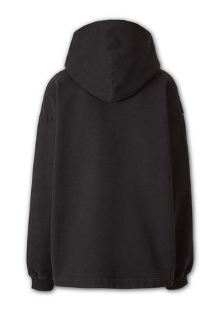 Men's Black Acne Studio Franklin Stamp Oversized Logo Print Hoodie