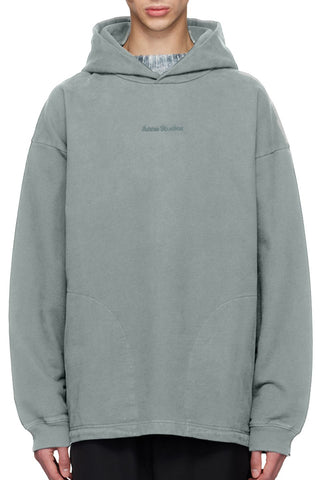 Men's Grey Acne Studio Franklin Stamp Oversized Logo Print Hoodie