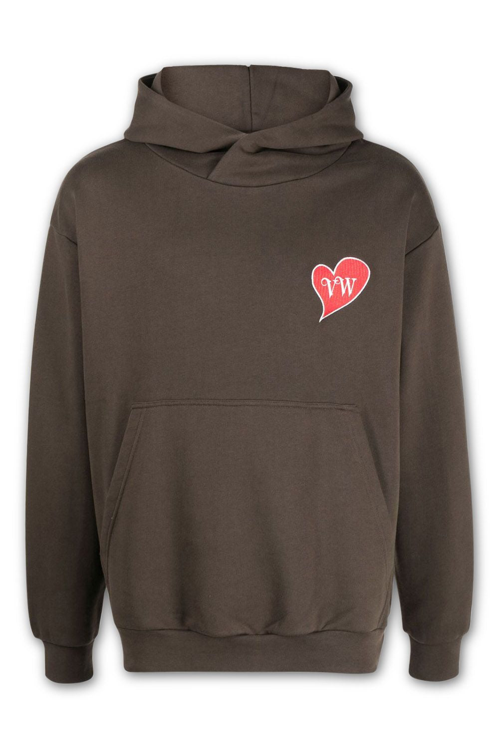 Men's Brown Vivienne Westwood Heart Patch Pullover Hood