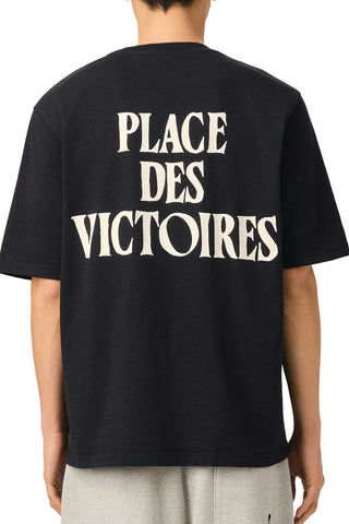 Men's AMI Black 'Ami De Coeur' Et Imprime Place Des Victoires Au Dos T-Shirt