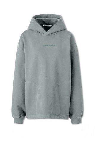 Men's Grey Acne Studio Franklin Stamp Oversized Logo Print Hoodie