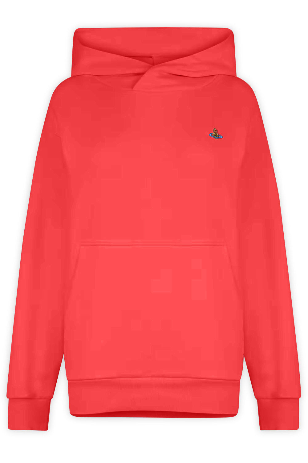 Men's Red Vivienne Westwood  Embroidered Orb Hooded Sweatshirt