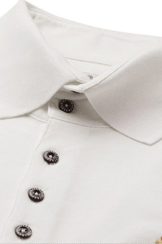 Men's White Vivienne Westwood Lion & Unicorn Polo Shirt