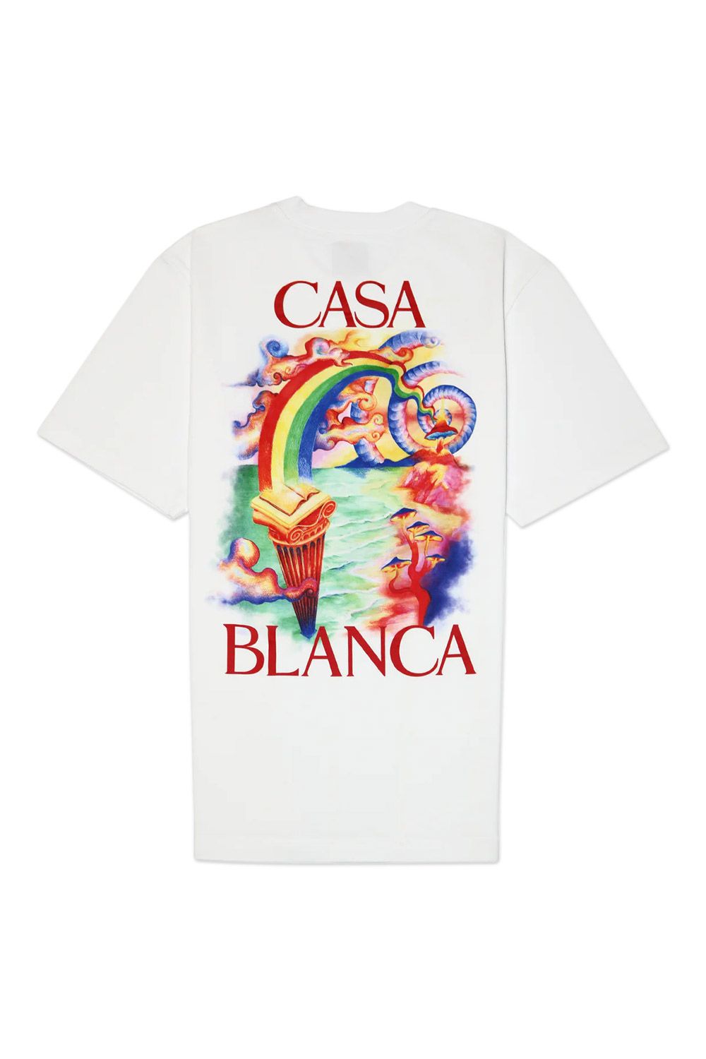 Men's White Casablanca Nature Teacher Printed T-Shirt