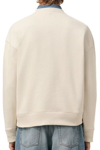 Men's Ami White Moonlight Cotton 'AMI DE COEUR' Heavy Loopback Sweatshirt