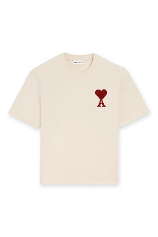 Men's Moonlight/Sunset Red Ami Paris 'Ami De Coeur' Heavy Cotton T-Shirt