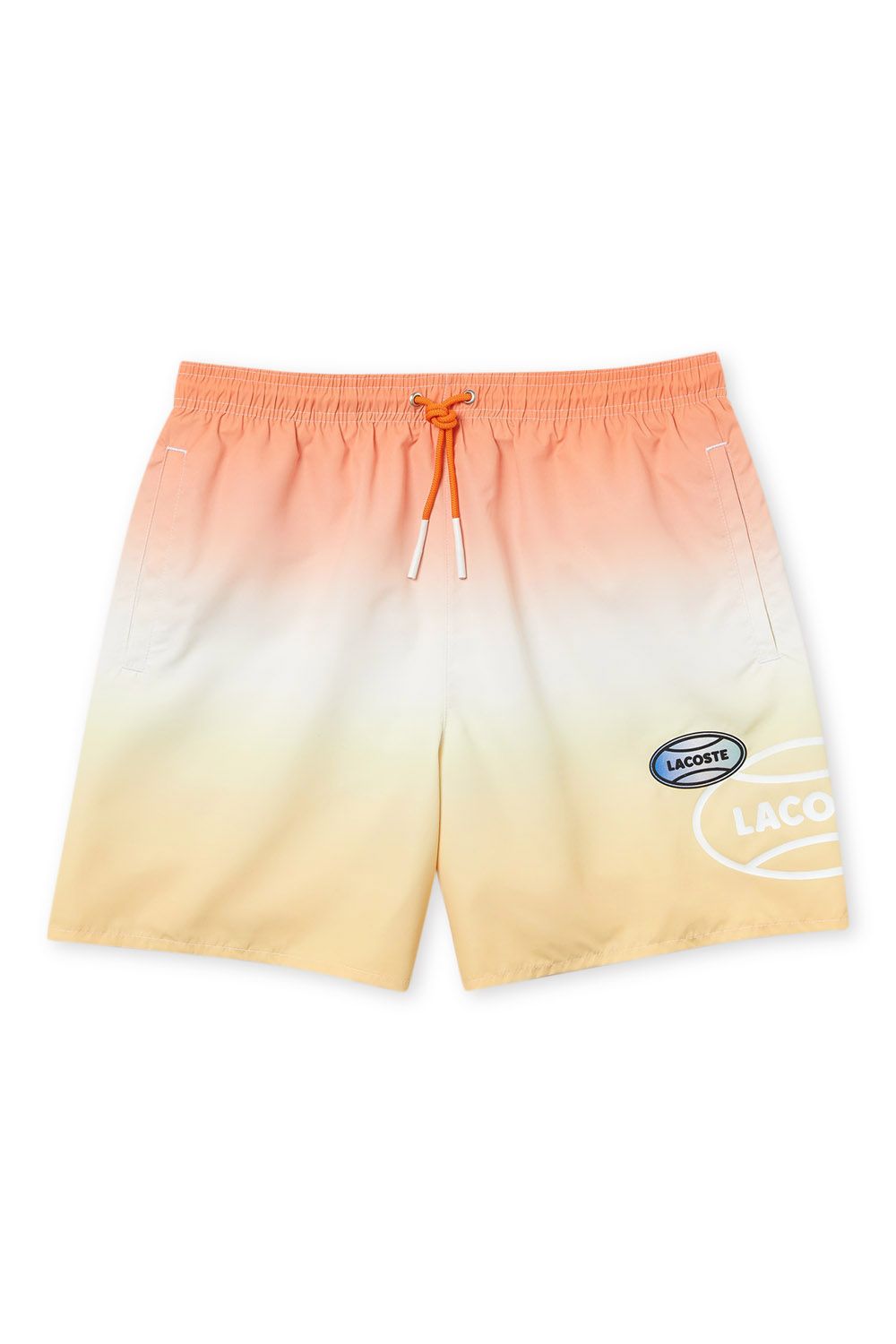 Men's Lacoste Orange/Yellow L!VE Gradated Print Quick Dry Swim Shorts