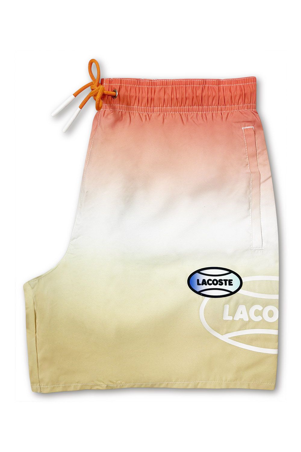 Men's Lacoste Orange/Yellow L!VE Gradated Print Quick Dry Swim Shorts