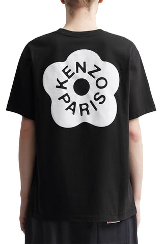 Men's Black Kenzo Boke 2.0 Flower Logo Oversized T-Shirt