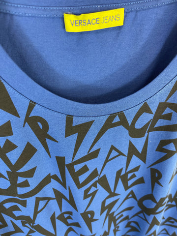 Men's Blue Versace Jeans Graffiti T-Shirt