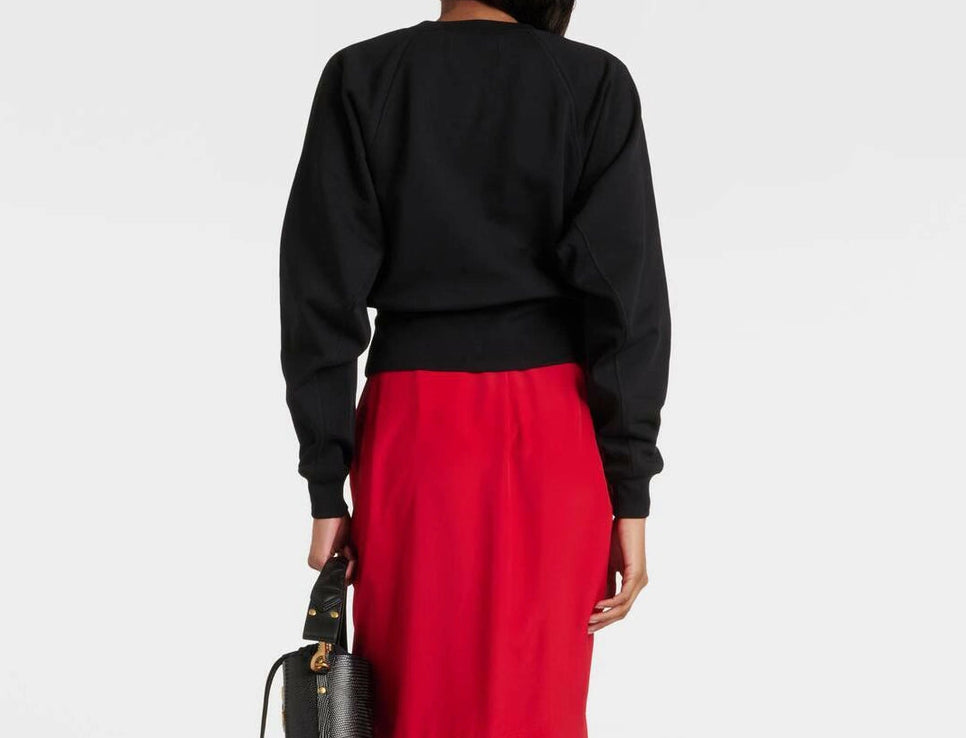 Women's Black Vivienne Westwood Logo cropped cotton sweatshirt