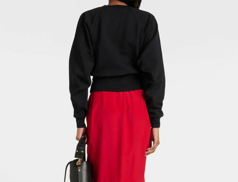 Women's Black Vivienne Westwood Logo cropped cotton sweatshirt
