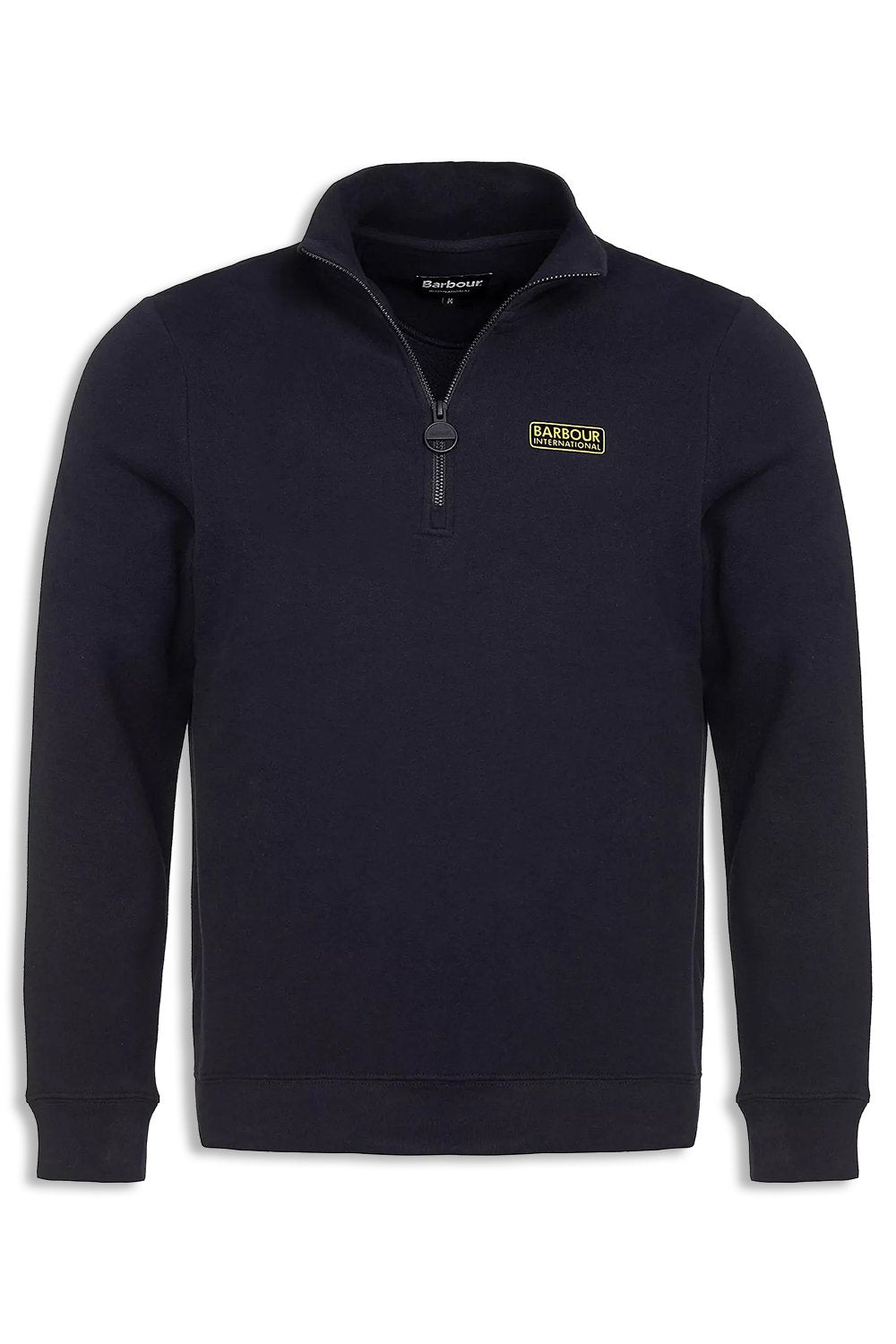 Men's Black Marl Barbour International Essential Half Zip Jumper