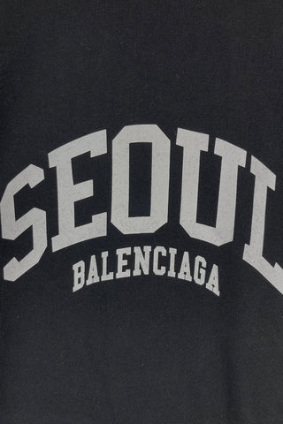 Men's Black Balenciaga Seoul Oversized T-Shirt