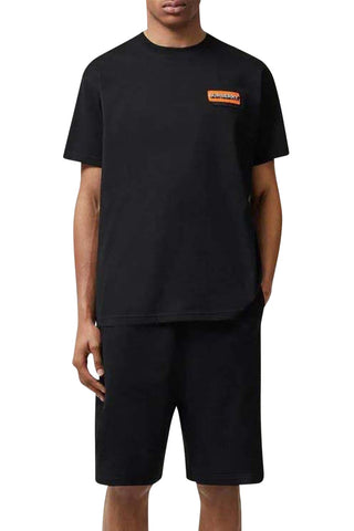Men's Black Burberry Logo Appliqué Short Sleeve T-Shirt