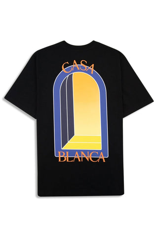 Men's Black Casablanca L'arche De Nuit Printed T-Shirt