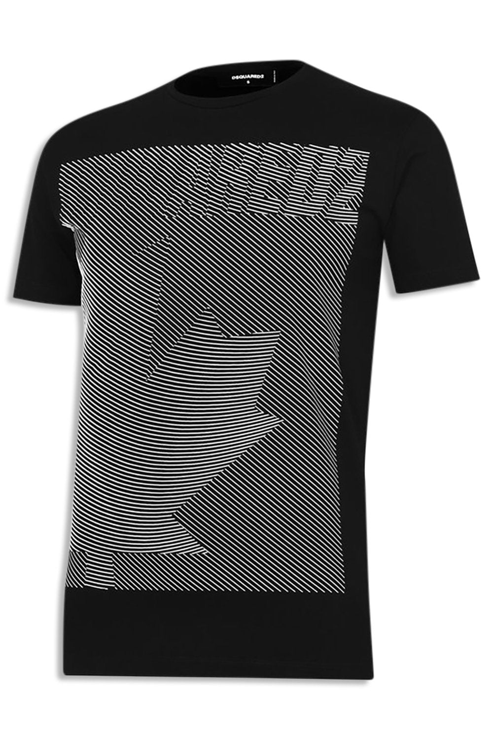 Men's Black Dsquared2 Doppler Effect Logo T-Shirt