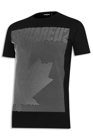 Men's Black Dsquared2 Doppler Effect Logo T-Shirt