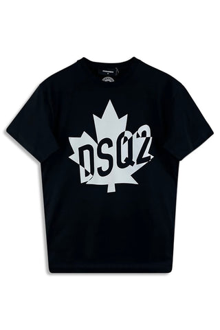 Men's Black Dsquared2 Maple Leaf T-Shirt